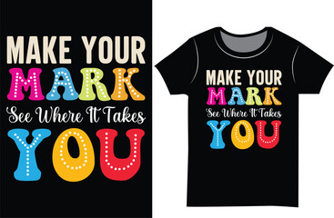 Happy Dot Day Typography Colorful Wish T shirt design.