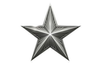 Obraz premium Shiny metallic star award isolated on transparent background