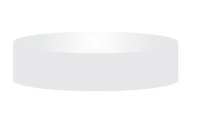 Empty white cylindrical podium on white background. Minimal white cylinder podium or platform with soft lighting, suitable for product display, presentation mockup, or 3D stage illustration.
  
