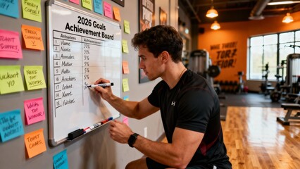 헬스트레이너의목표달성판관리모습