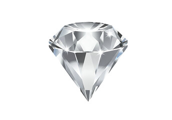 Sparkling diamond isolated on transparent background