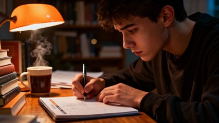 밤늦게플래너쓰는학생