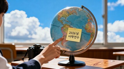 2026년어학연수계획중인학생의지구본