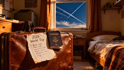 2026년세계여행을꿈꾸는학생의여행가방과버킷리스트