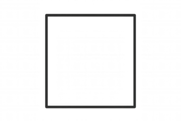 Minimalist black rectangular frame on solid dark transparent checkered background vector illustration