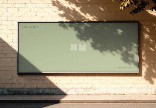 Outdoor Wall Billboard Mockup