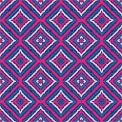 Seamless Ikat ethnic traditional Textile pattern geometric abstract folklore ornament Tribal ethnic illustration background design for print, clothing, scarf
