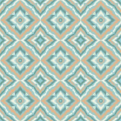 Seamless Ikat ethnic traditional Textile pattern geometric abstract folklore ornament Tribal ethnic illustration background design for print, clothing, scarf