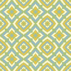 Seamless Ikat ethnic traditional Textile pattern geometric abstract folklore ornament Tribal ethnic illustration background design for print, clothing, scarf