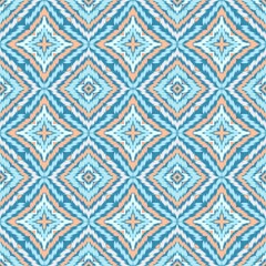 Seamless Ikat ethnic traditional Textile pattern geometric abstract folklore ornament Tribal ethnic illustration background design for print, clothing, scarf