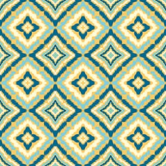 Seamless Ikat ethnic traditional Textile pattern geometric abstract folklore ornament Tribal ethnic illustration background design for print, clothing, scarf