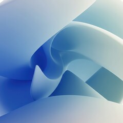 Abstract flowing blue and white translucent fabric waves creating a soft and ethereal background
