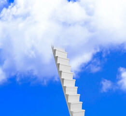 A stairway to the clouds with steps into heaven