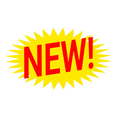 Yellow New Starburst Label Vector Icon for Fresh Product Launch, Sale Advertisement, and Marketing Graphics