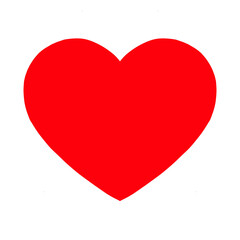 Classic red heart vector illustration for love, romance, Valentine’s Day, greeting card, wedding, passion, experience, affection, romantic.