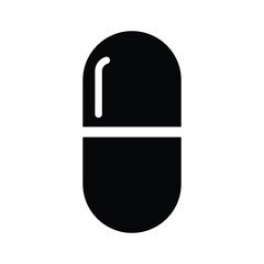 Capsule Logo Icon. Medicine and Healthcare Pill Symbol Vector