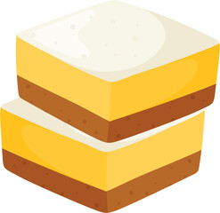 illustration lemon bars cake