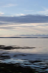 Softly-lit sky over the North Sea on Stronsay island, Orkney, Scotland