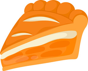 illustration orange pie