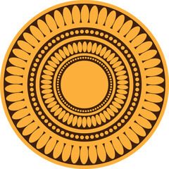 Mandala Circle Vector, Indian Rangoli Pattern, Decorative Festival Design