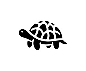 Illustration of a stylized black turtle icon art