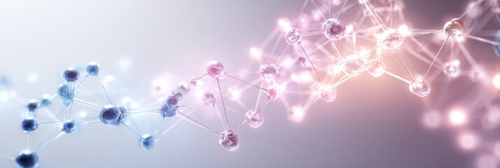 Scientific Illustration Showcasing a Molecular Structure With Vibrant Colors Representing Energy and Connectivity in a Modern Research Environment