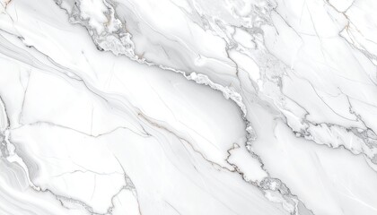 Fototapeta premium Elegant white marble with gray veining and subtle gold accents