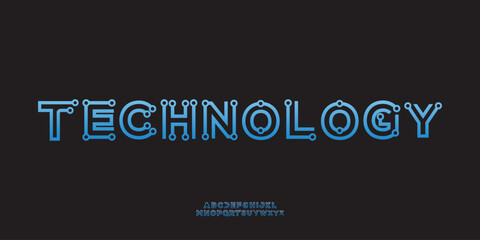 Initial technology logo design.Digital Technology  vector template.