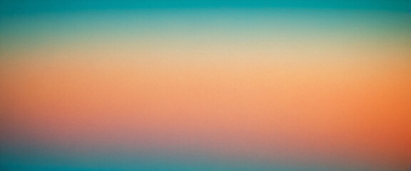 Soft Gradient Sunset Sky in Teal, Orange, and Blue