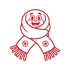 Winter Scarf Cartoon