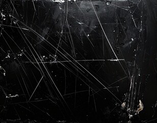 Scratched, dark surface with random lines and textures