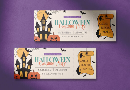 Halloween Event Ticket Design Layout