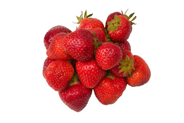 Fresh group of berries isolated on a white background.