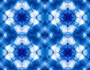Repeated blue and white symmetric pattern