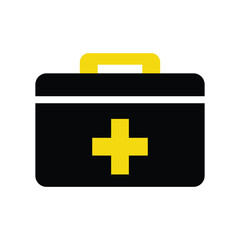 First Aid Kit Icon. Medical Emergency Box Symbol