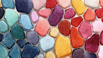 Vibrant Textured Mosaic: Colorful Abstract Stone Pattern