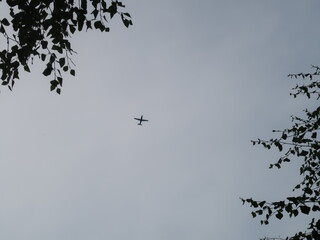 A plane in the sky