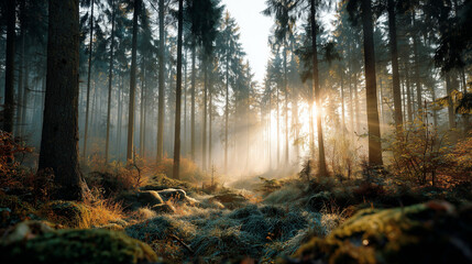 Obraz premium magischer und natürlicher Wald