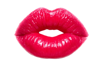 red lipstick isolated on white