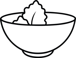 a bowl of fresh green salad leaves with olive oil 