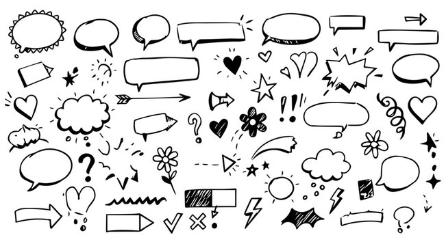 Add a playful touch to your designs with these hand-drawn doodle elements, perfect for adding personality and visual interest to any project