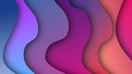 Obraz premium Dark Abstract with Blue and Purple Wavy Light Line