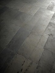 Close-up of gray rectangular stone floor tiles