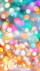 Abstract Festive Light: A captivating abstract image of twinkling bokeh lights in various colors, creating a festive and dreamy atmosphere perfect for celebrations. 