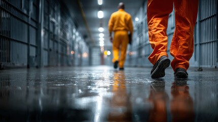 Fototapeta premium prisoners in the jail