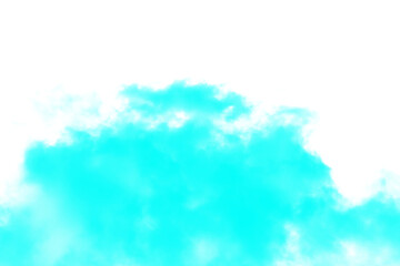 Bright Cyan Rectangle Shape Against White Background blue geometric