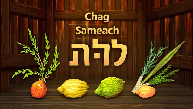Happy Chag Sameach Festival Poster