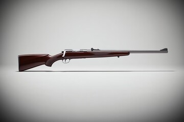 Studio photograph of a hunting rifle
