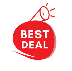 Best deal text note design symbol vector. Announcement news elements. Colorful Design label for banner art.