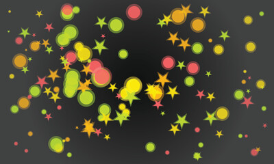 Abstract geometric composition with circles on a dark gray background